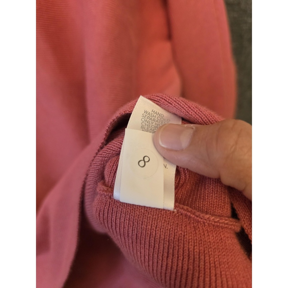J Jill Sweater Womens Small Pink Boat Neck Long Sleeve Pullover Back Strap - Picture 7 of 12
